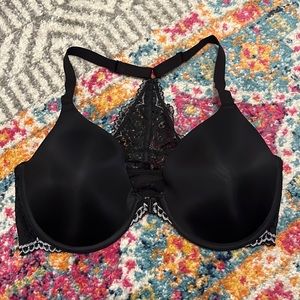 Maidenform Front Closure T-back bra with lace detail, size 36D